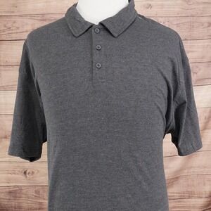 True Classic Polo Shirt Mens 3XL Gray Short Sleeve Cotton Blend Casual